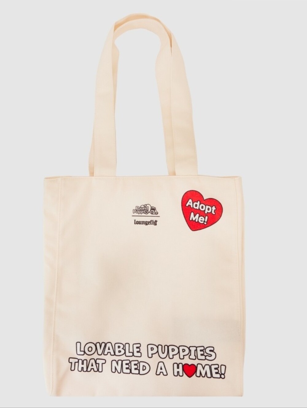 Loungefly Pound Puppies 40th Anniversary Canvas Tote Bag - Picture 2 of 4